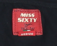 Miss Sixty Women's Black Graphic Long Sleeve Top M