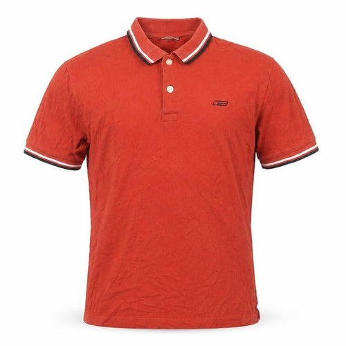 Jack & Jones Men's Red Medium Cotton Short Sleeve Polo