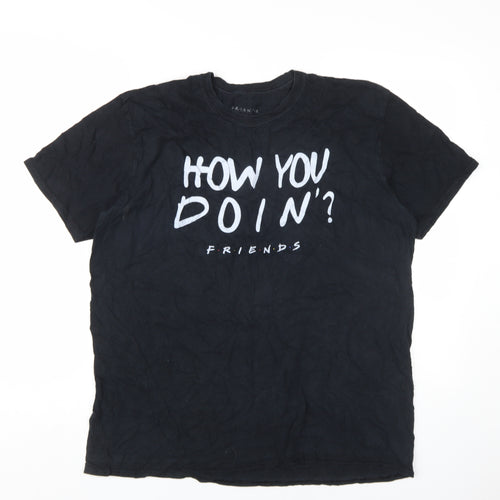Friends Men's Black XL Graphic T-Shirt