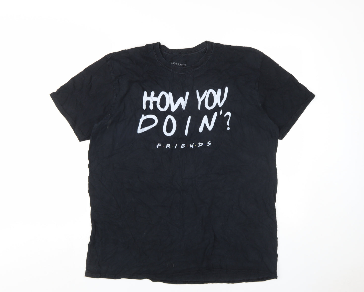 Friends Men's Black XL Graphic T-Shirt