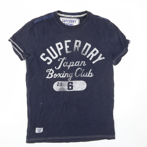 Superdry Men's Blue Graphic T-Shirt, Medium Size, Regular Fit