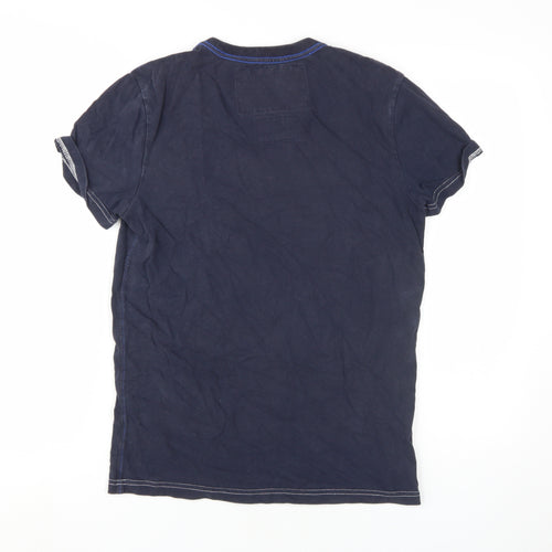 Superdry Men's Blue Graphic T-Shirt, Medium Size, Regular Fit