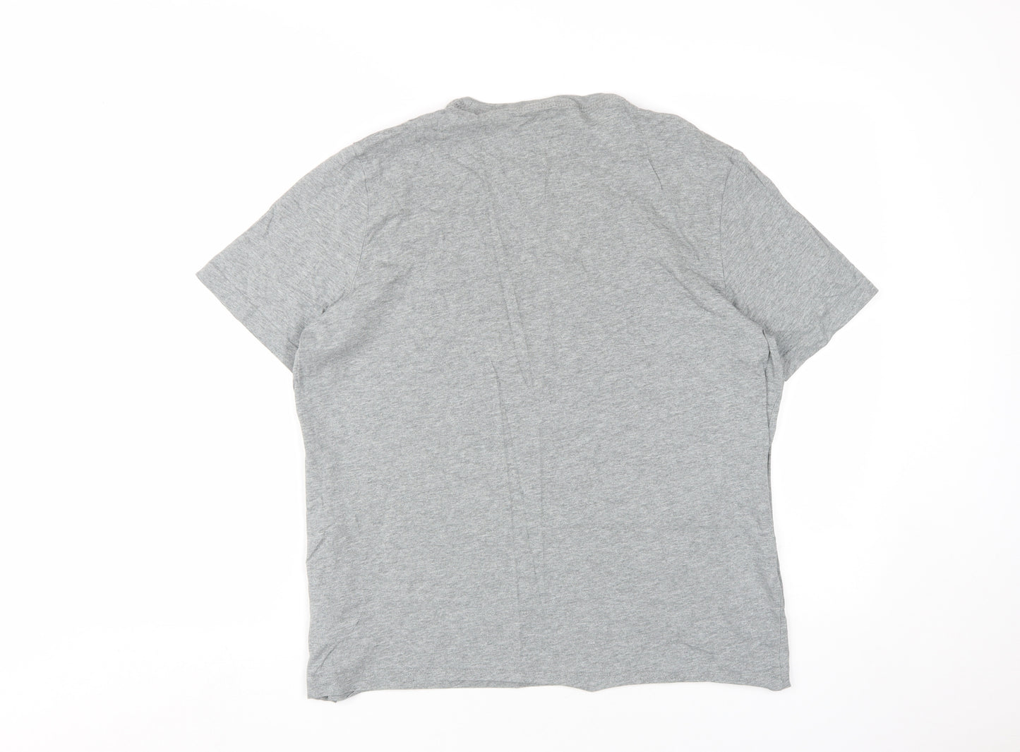 Puma Men's Grey Crew Neck T-Shirt, Size M, Stylish Logo