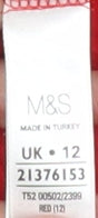 Marks and Spencer Women's Red Midi Fit & Flare Dress