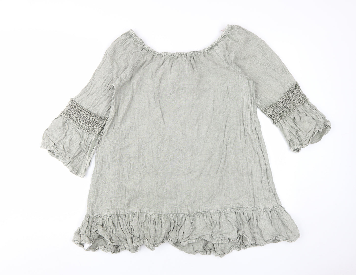Blue Vanilla Women's Grey Off-Shoulder Tunic Blouse