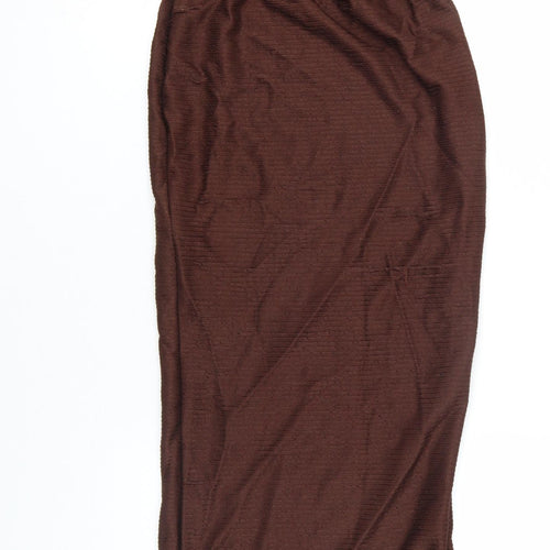 PrettyLittleThing Women’s Brown Sheath Long Dress Size 10