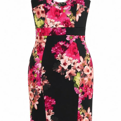 Evita Women's Multicoloured Floral Bodycon Dress 14