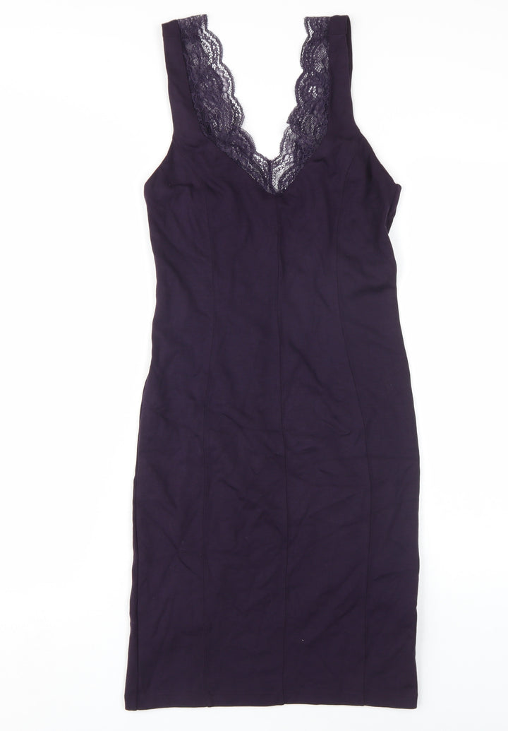 H&M Women's Purple Bodycon Dress Size 12