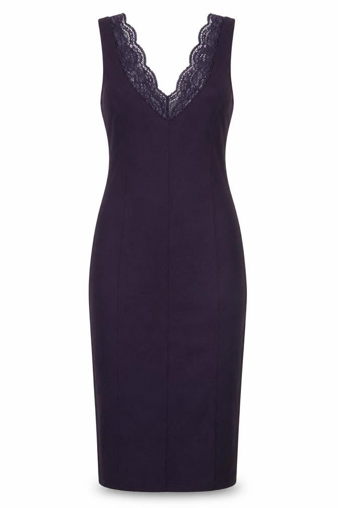 Front view of H&M Women's Purple Bodycon Dress, size 12