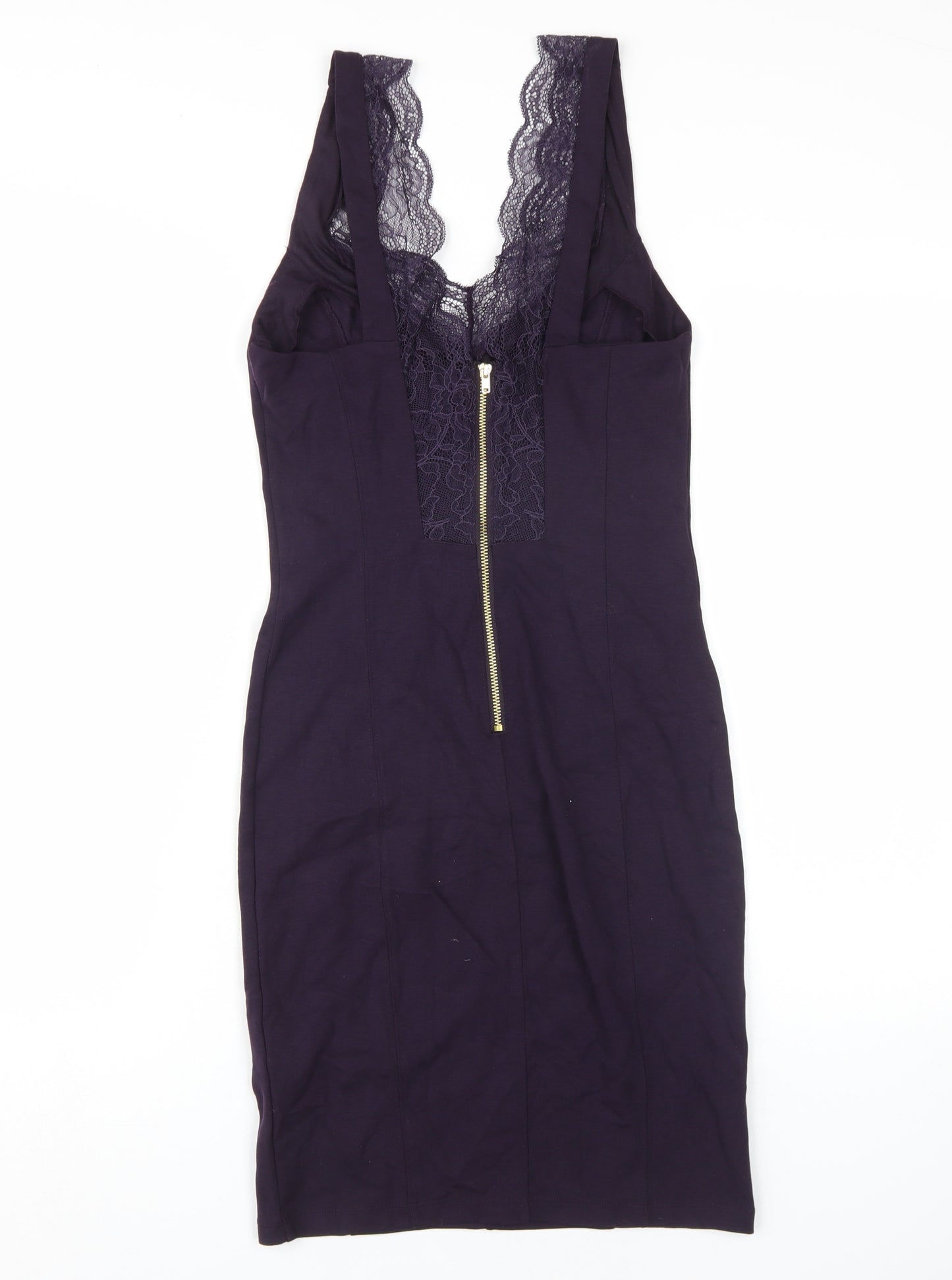 H&M Women's Purple Bodycon Dress Size 12