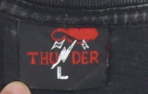 Thunder Men’s Black Band T-Shirt L Vintage Graphic