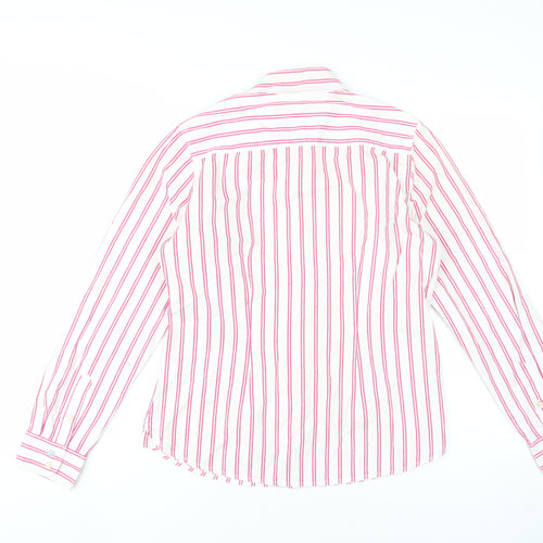 Joules Women's White Striped Button-Up Shirt