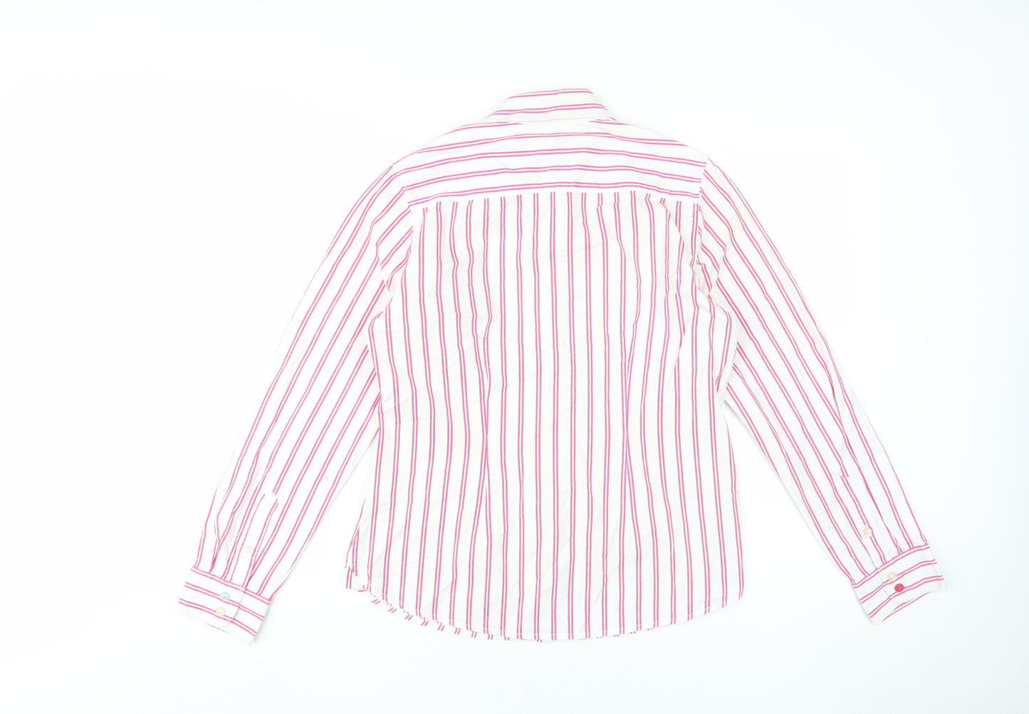 Joules Women's White Striped Button-Up Shirt