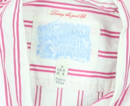 Joules Women's White Striped Button-Up Shirt