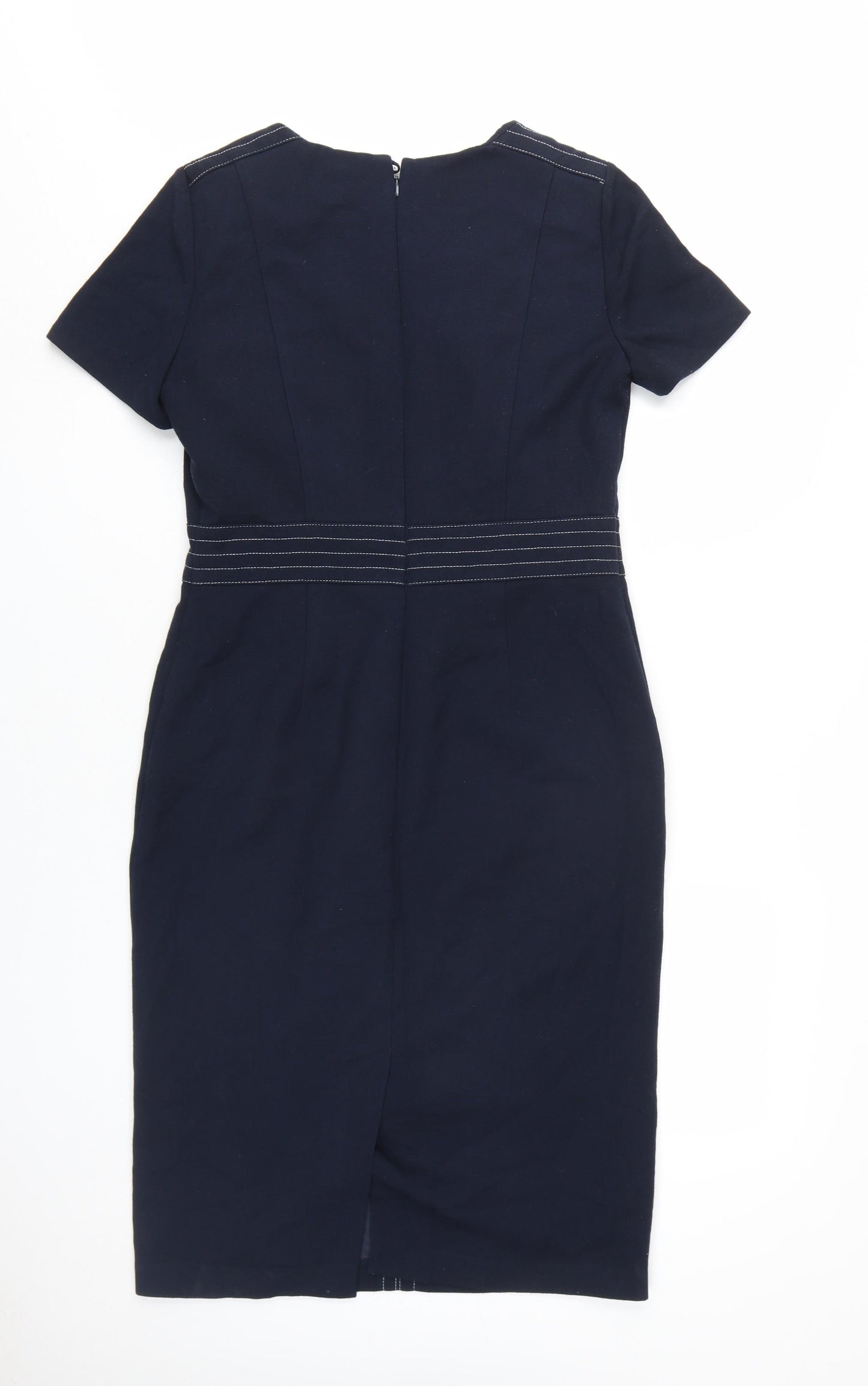 Marks and Spencer Blue Sheath Dress, Size 12, Women's