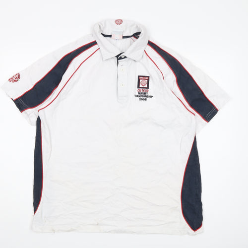 England On Tour Men's White XL Polo Rugby Shirt