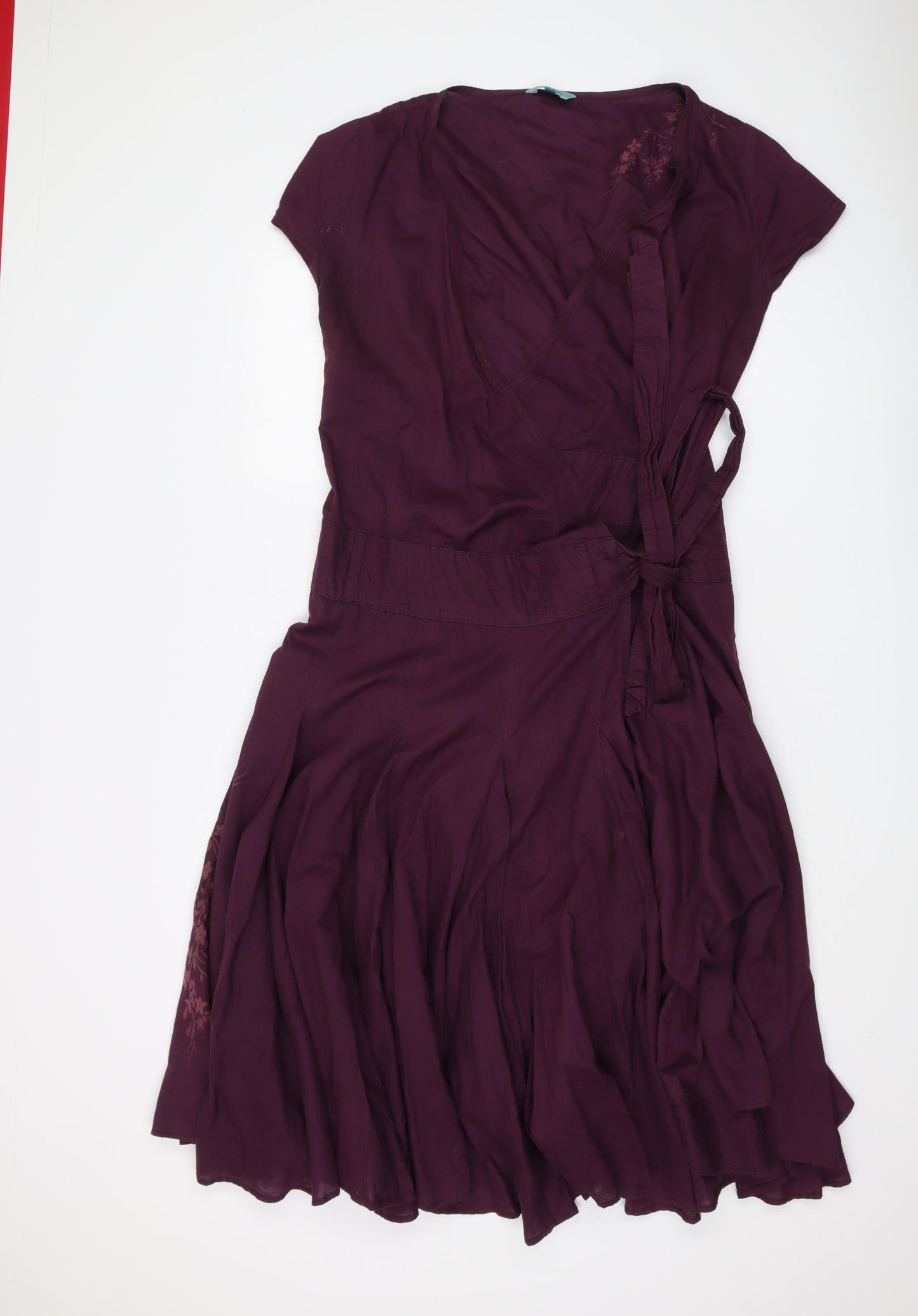 Fat Face Women's Purple Wrap Dress Size 14