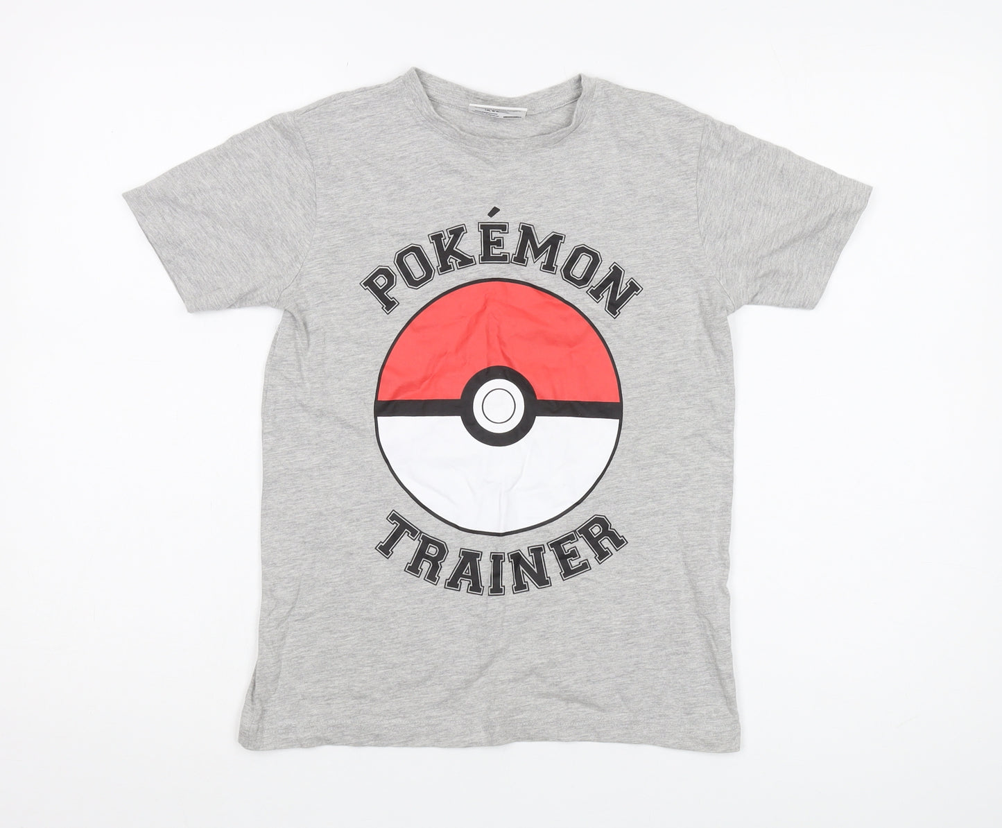 Pokémon Boys Grey T-Shirt 9-10 Years Graphic Print Logo