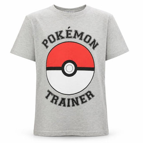 Pokémon Boys Grey T-Shirt 9-10 Years Graphic Print Logo