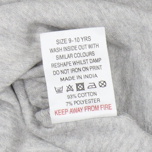 Pokémon Boys Grey T-Shirt 9-10 Years Graphic Print Logo