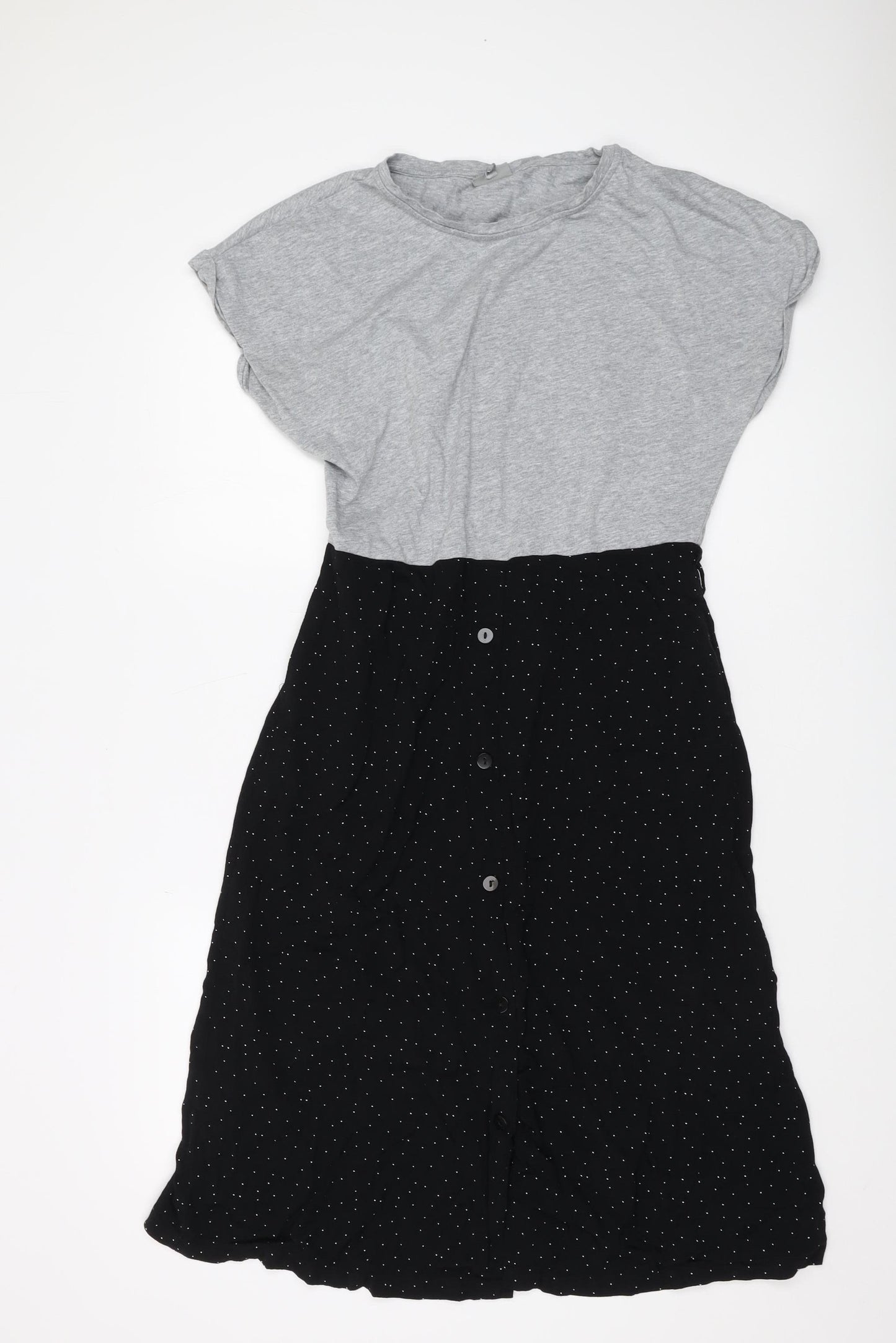 Oliver Bonas Women's Black T-Shirt Dress, Size 12