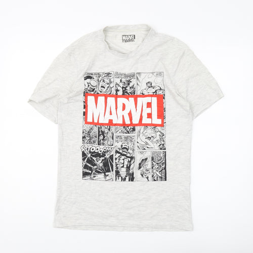 Marvel Men's Grey S T-Shirt with Comics Graphic