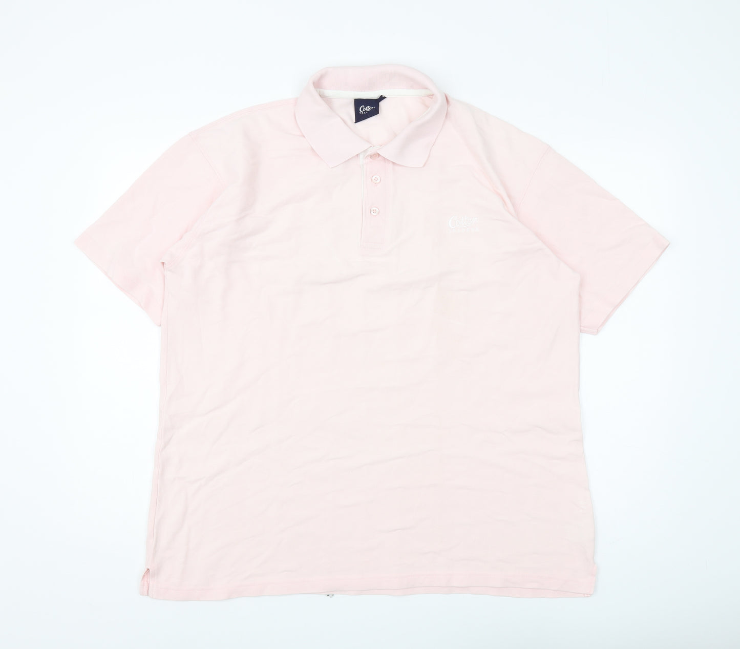 Cotton Trade Men's Pink Polo Shirt, Size L, Casual Wear