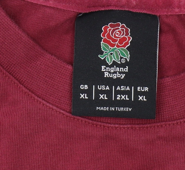 Fanatics Men's Red England Rugby XL T-Shirt Sports Logo