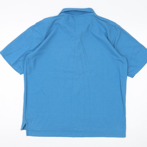 Umbro Mens Blue Polo L Classic Cotton Outdoor