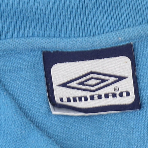 Umbro Mens Blue Polo L Classic Cotton Outdoor