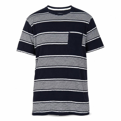 Gap Mens Blue Striped Crew Neck Cotton T-Shirt L