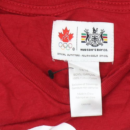 Hudson's Bay Boys Red Graphic Print T-Shirt, Size 14
