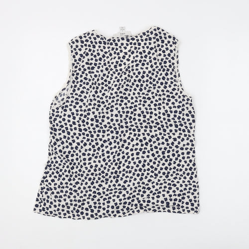 Marks and Spencer Women's White Floral Blouse Size 10