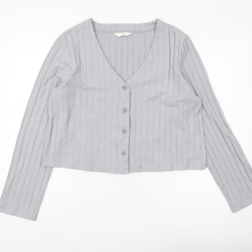 Marks and Spencer Women's Grey Long Sleeve Pyjama Top