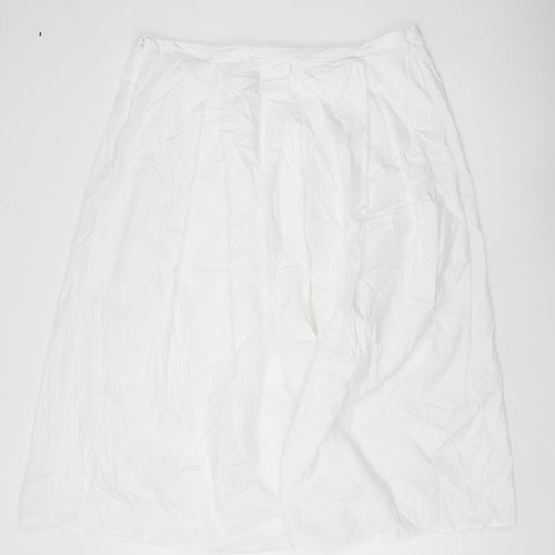 Marks and Spencer Women's White Cotton Skirt Size 20