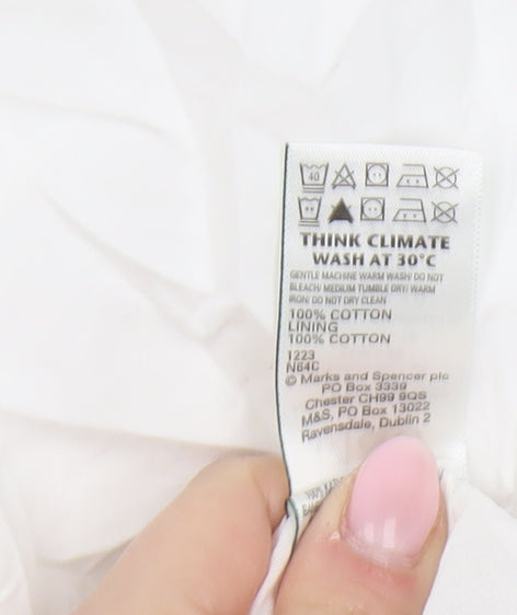 Marks and Spencer Women's White Cotton Skirt Size 20