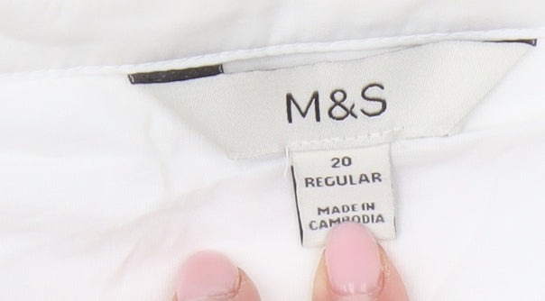 Marks and Spencer Women's White Cotton Skirt Size 20