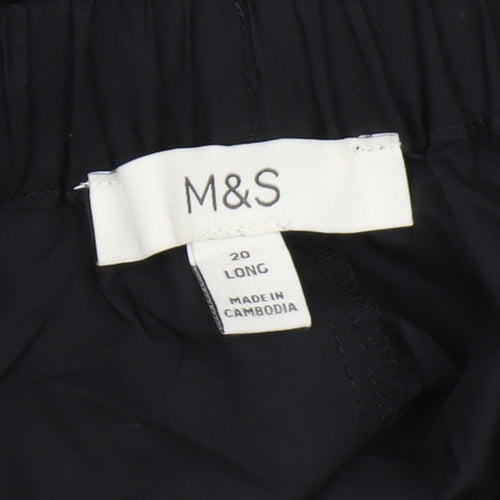 Marks and Spencer Women's Black Long Cotton Skirt Size 20