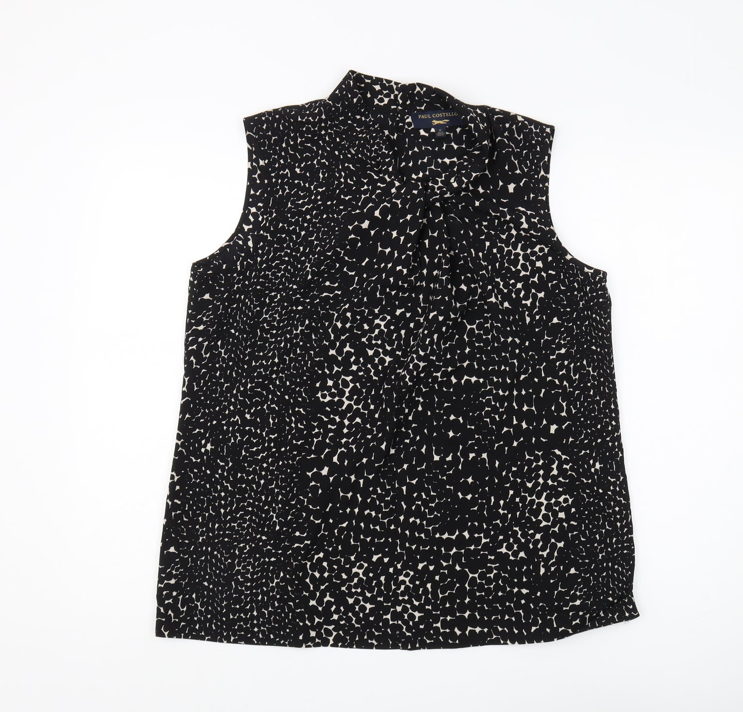 Paul Costelloe Women's Black Sleeveless Blouse Size 16