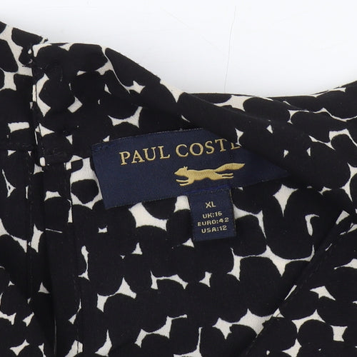Paul Costelloe Women's Black Sleeveless Blouse Size 16