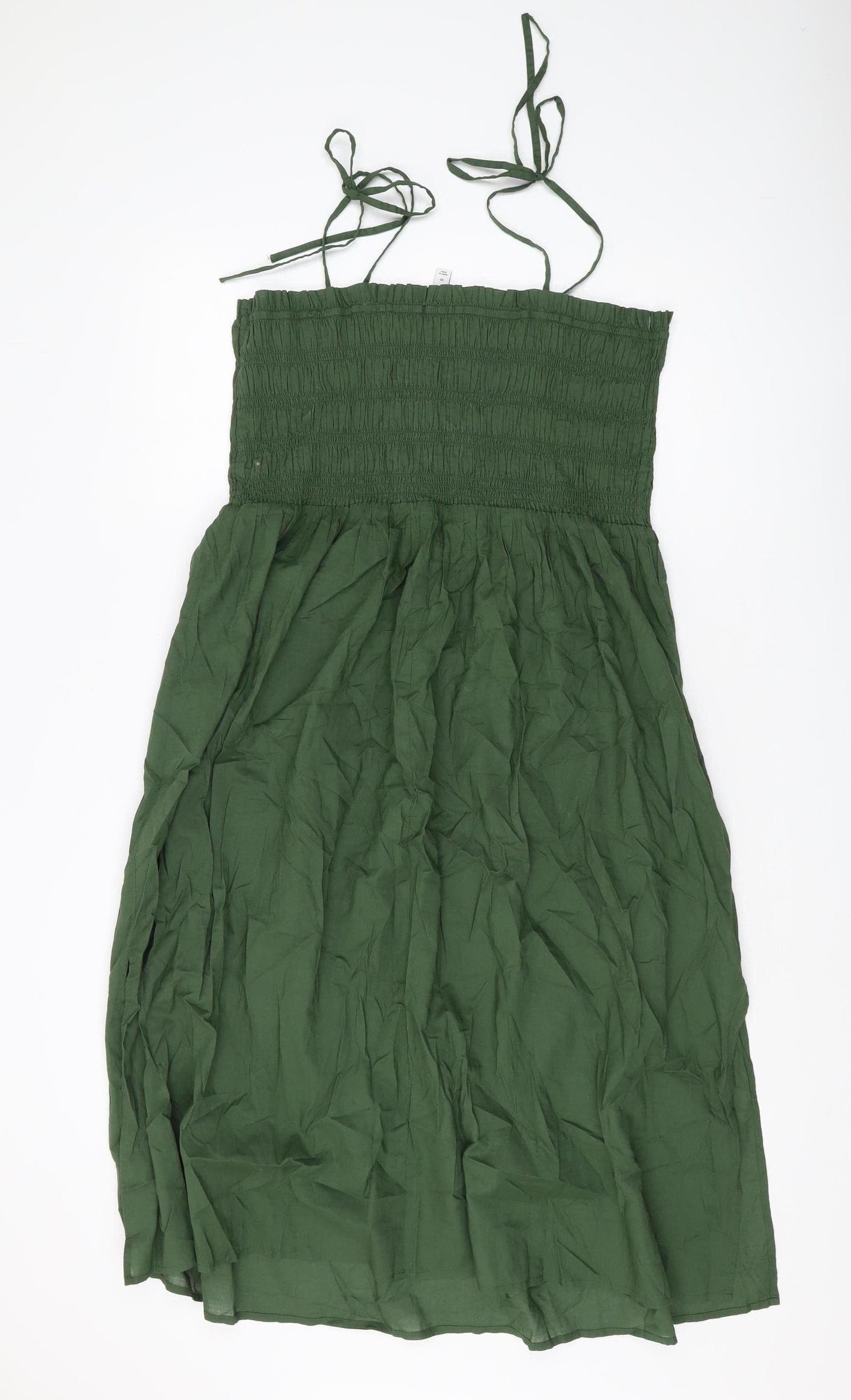 Marks and Spencer Women's Green Strapless Smocked Dress