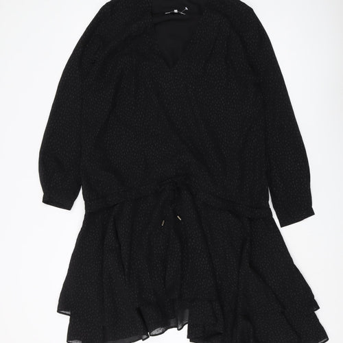 Great Plains Women's Black M Hi-Low Shift Dress