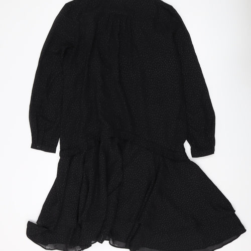 Great Plains Women's Black M Hi-Low Shift Dress