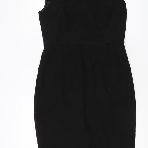 Zara Women's Black Sheath Dress, Size L, Elegant Party Look