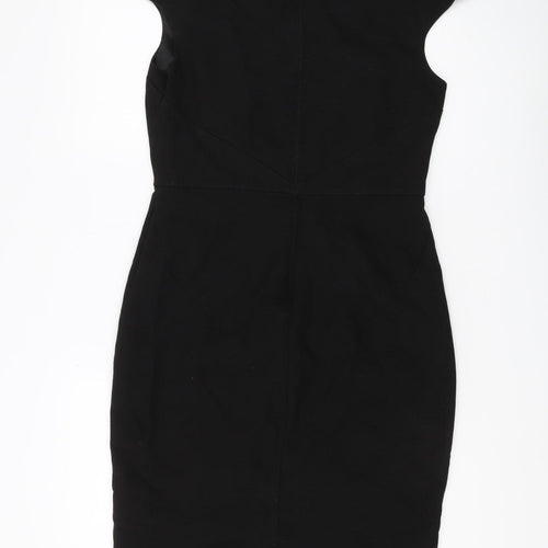 Zara Women's Black Sheath Dress, Size L, Elegant Party Look