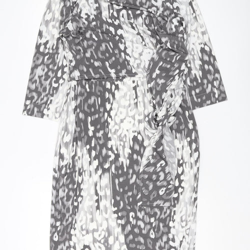 Marks and Spencer Women's Grey Animal Print Sheath Dress