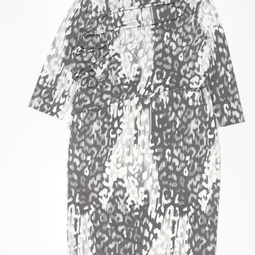 Marks and Spencer Women's Grey Animal Print Sheath Dress