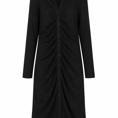 H&M Women's Black Midi Shirt Dress Size 12