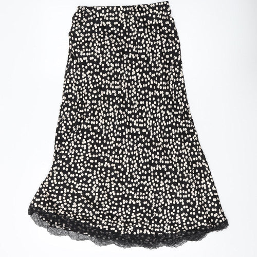 Marks and Spencer Women’s Black Polka Dot Skirt, Size 8