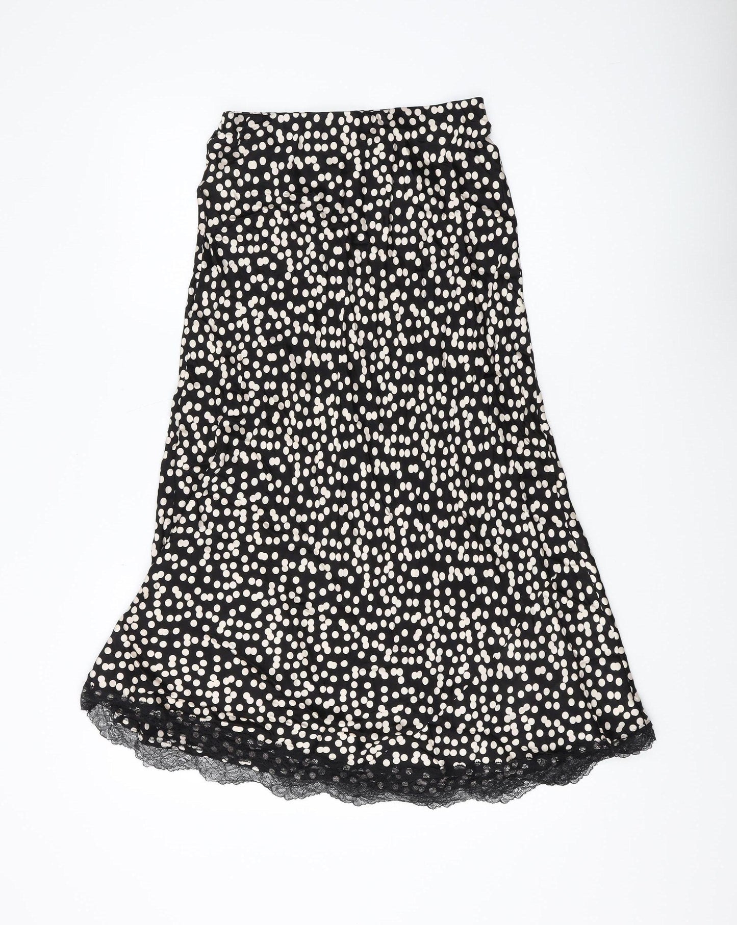 Marks and Spencer Women’s Black Polka Dot Skirt, Size 8